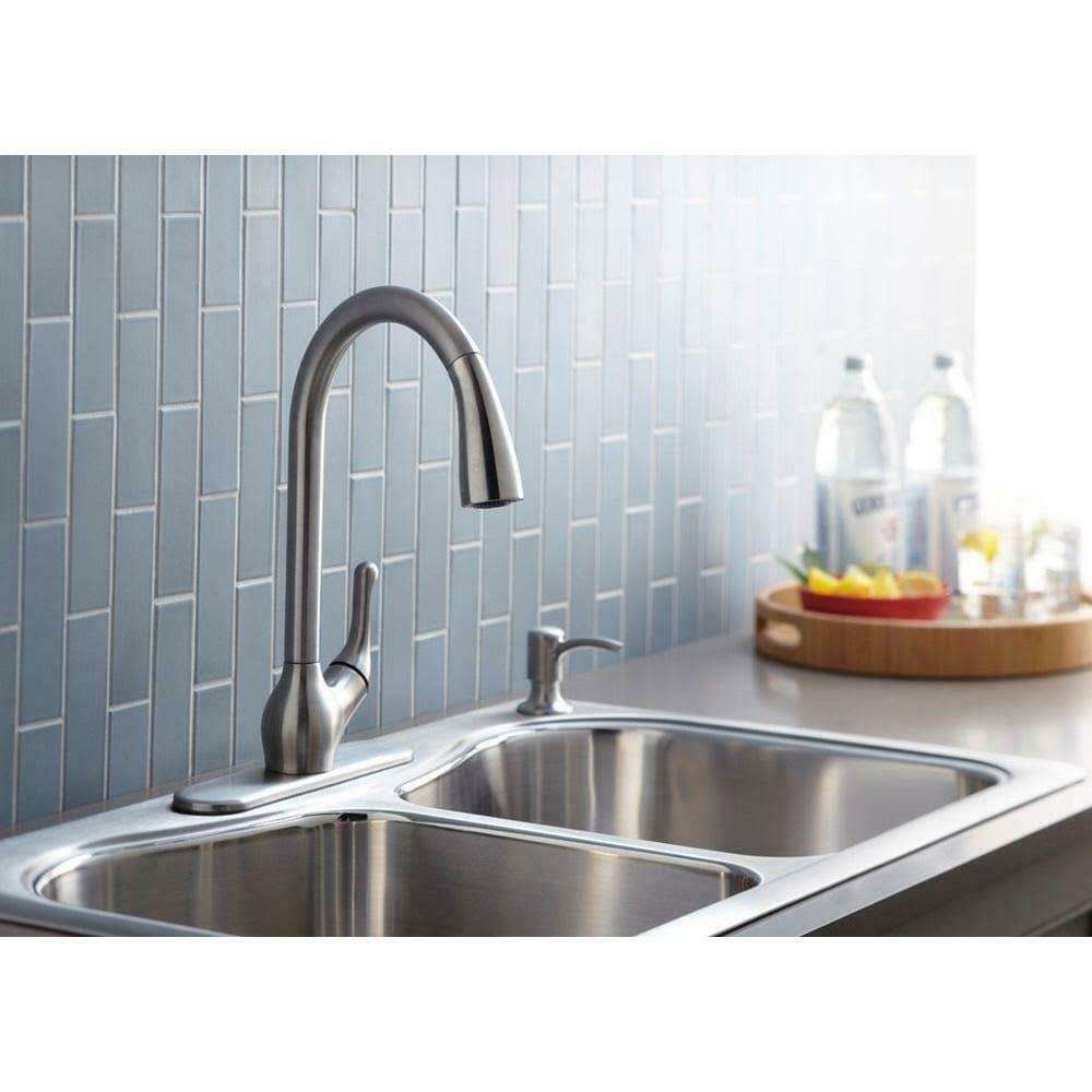 Pull-Down Kitchen Sink Faucet with Soap Dispenser Y2676