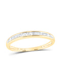 14kt Yellow Gold Baguette Diamond Ring 1/6 Cttw Size 8.5 F304