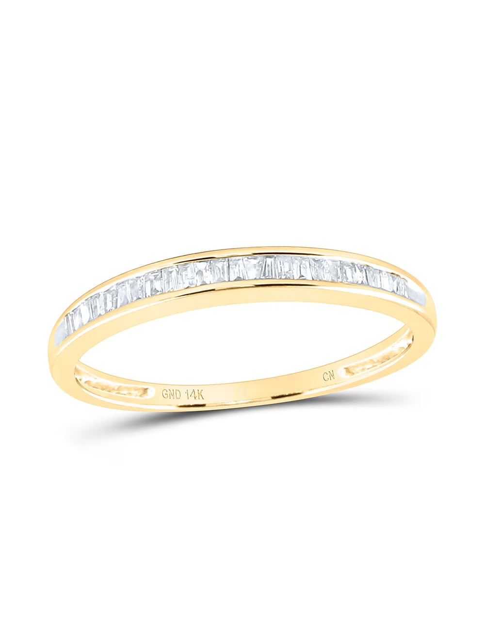 14kt Yellow Gold Baguette Diamond Ring 1/6 Cttw Size 8.5 F304