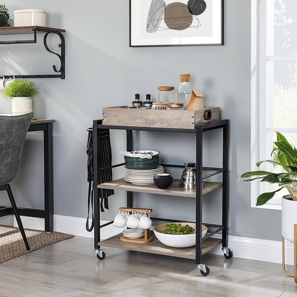3-Tier Kitchen Utility Cart on Wheels F35349