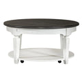 Round Cocktail Table Cottage White C938790