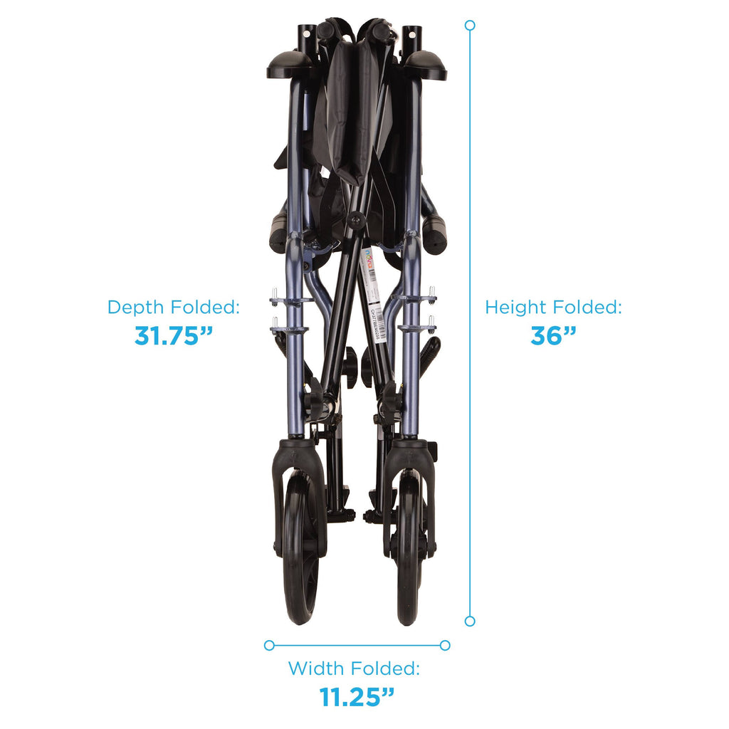 Blue Lightweight Transport Chair V7098