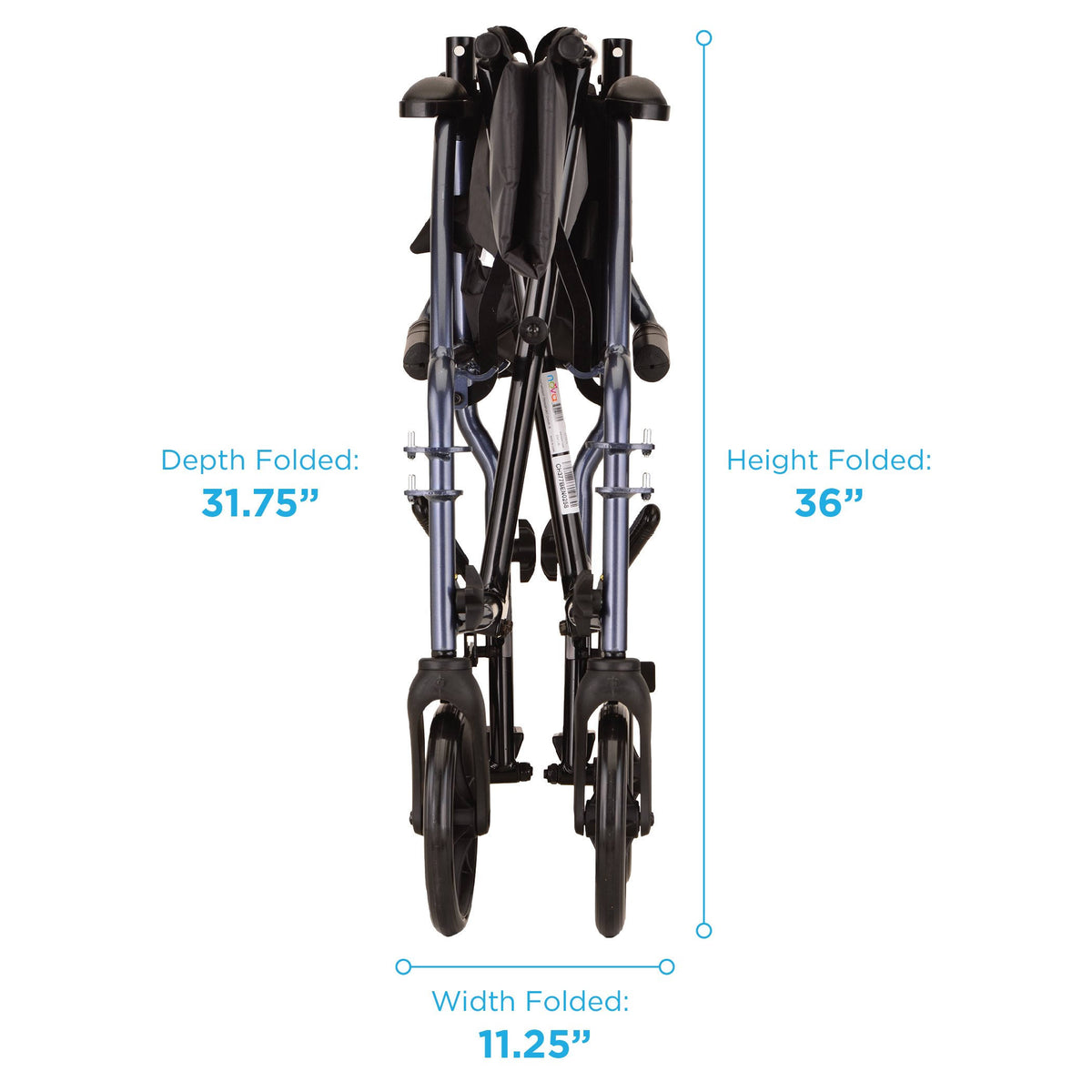 Blue Lightweight Transport Chair V7098