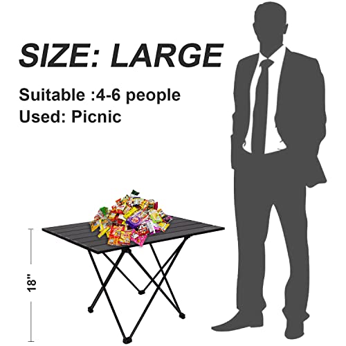 Folding Aluminum Camping Table with Carry Bag L84025