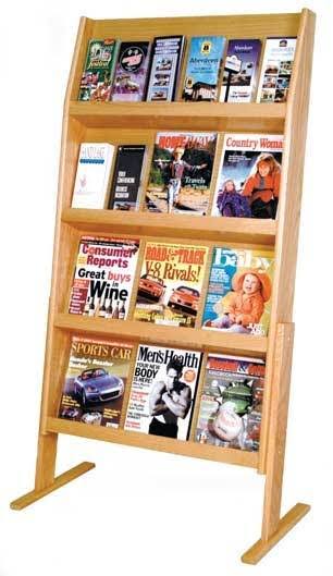 Wooden Mallet Medium Oak 12 Pocket Literature Display A124672