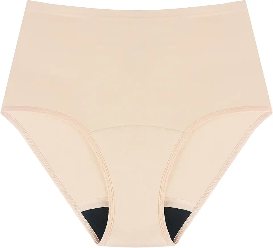 Washable Leak Proof Absorbent Cotton Underwear 60ML 1 Pack Beige X-Large X209154