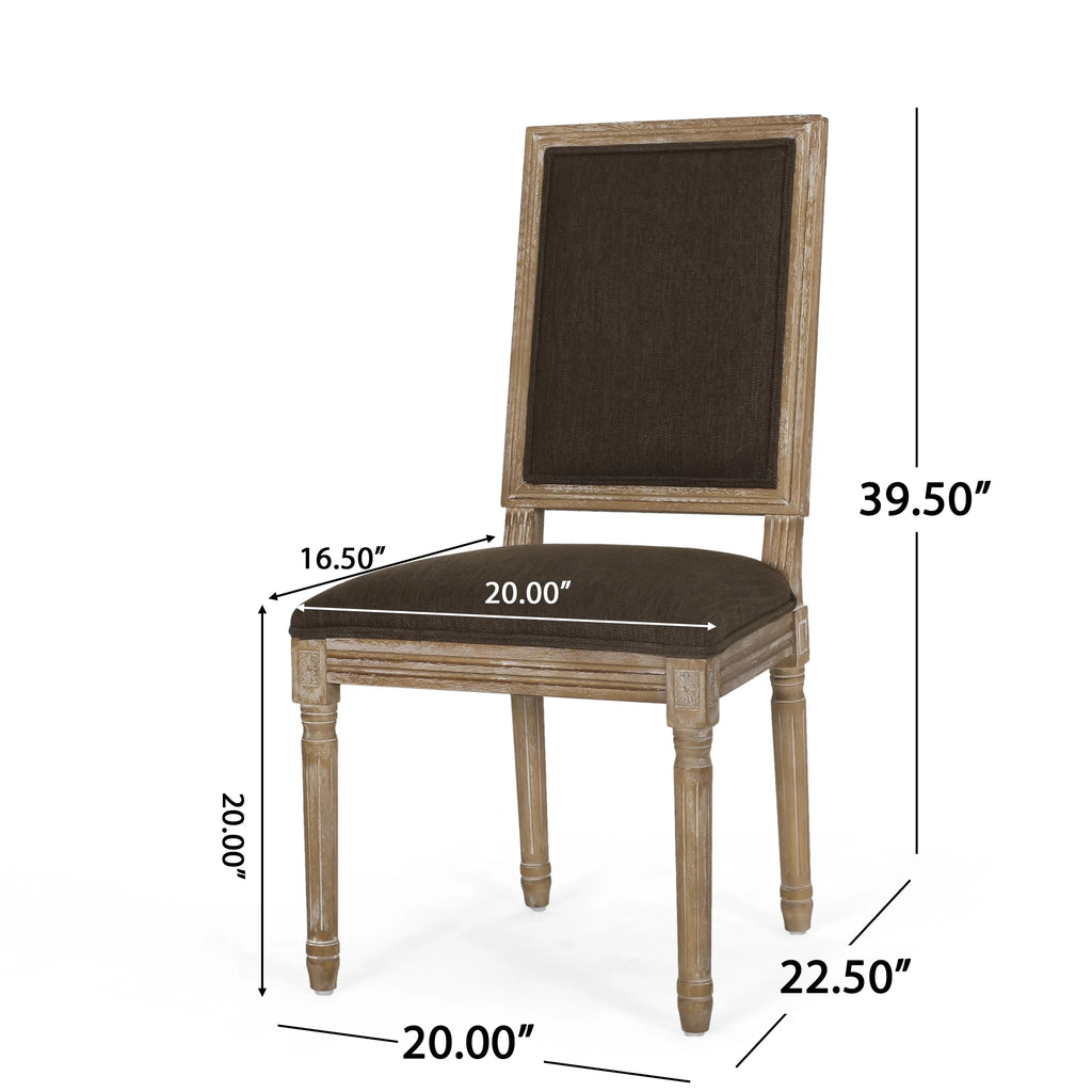 Upholstered Wood Dining Chair Set of 2 Brown U603893