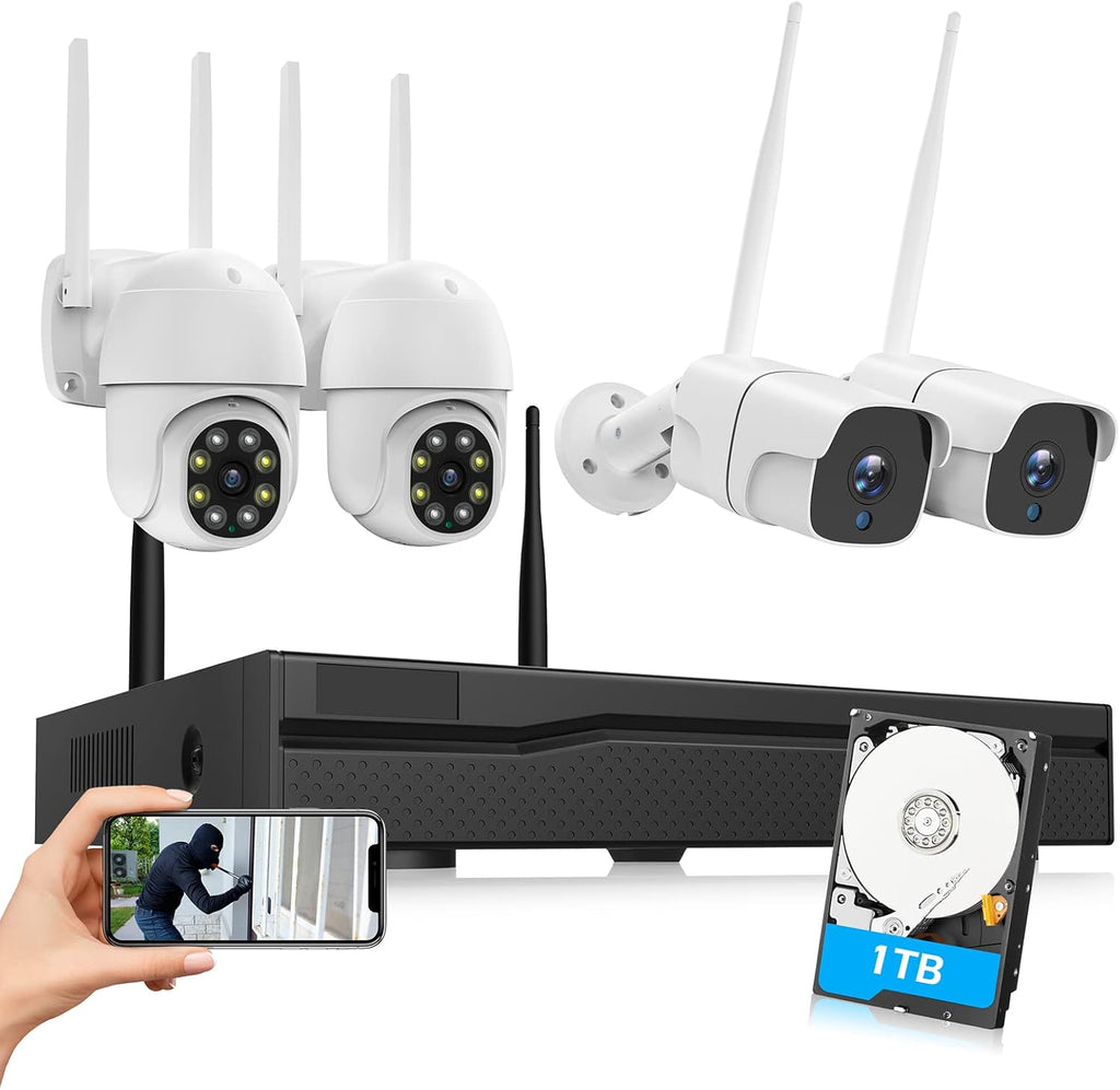 3MP Wireless Security Camera System with 1TB HDD G283