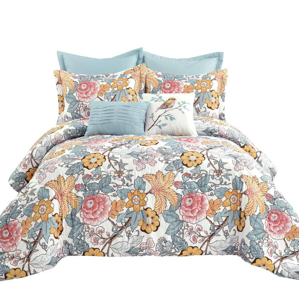 Blue & Yellow Comforter Set Full/Queen L4241