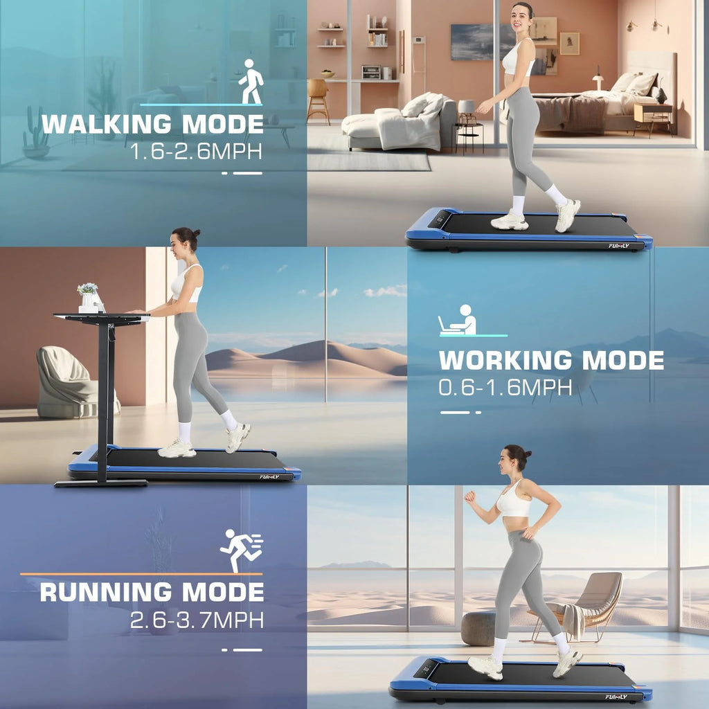 Black Electric Walking Pad Treadmill with Remote Control L4343