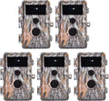 5-Pack No Glow Game Deer Trail Cameras Night Vision 24MP Photo 1296P H.264 MP4 Video Motion Activated Waterproof Time Lapse Photo & Video S14996
