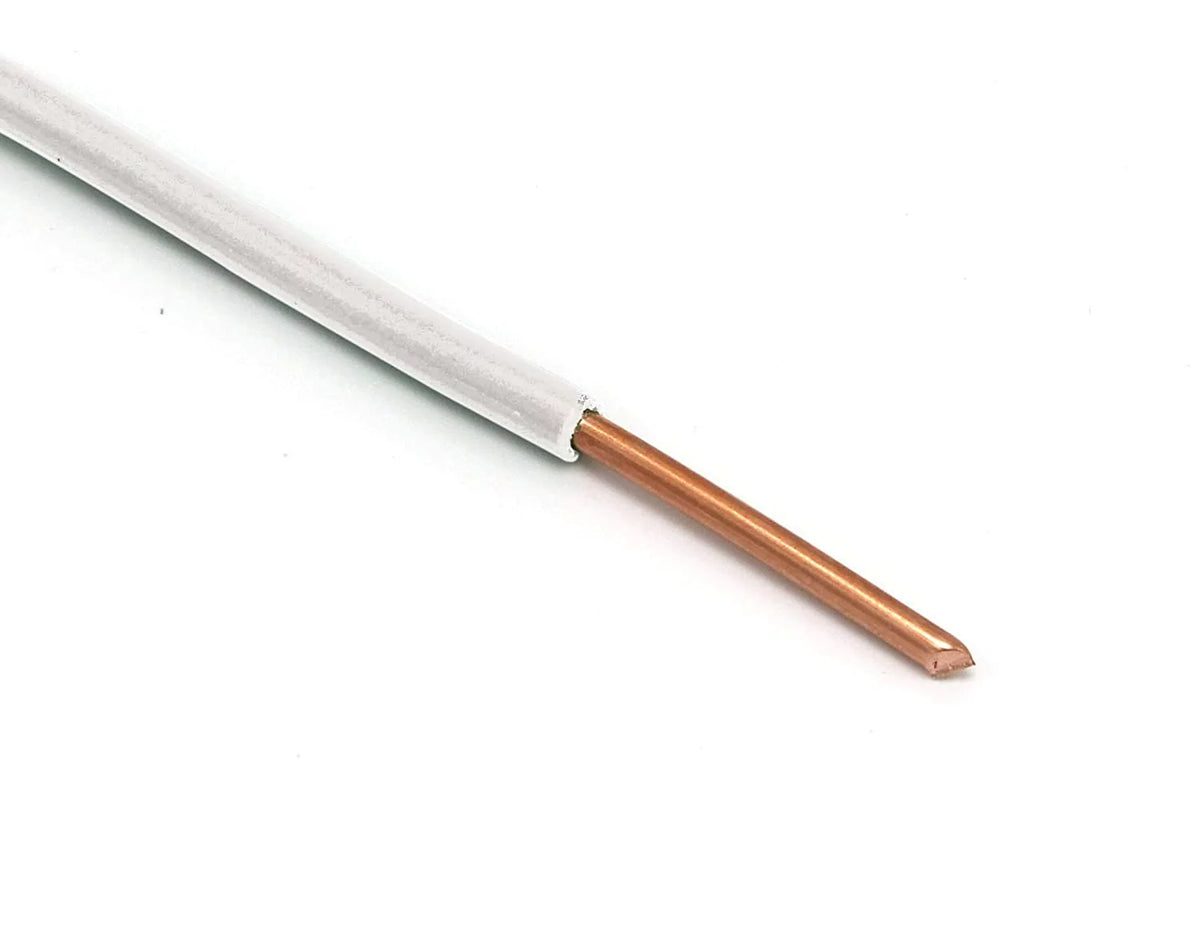 14 AWG White Insulated Solid Copper THHN THWN Wire F188