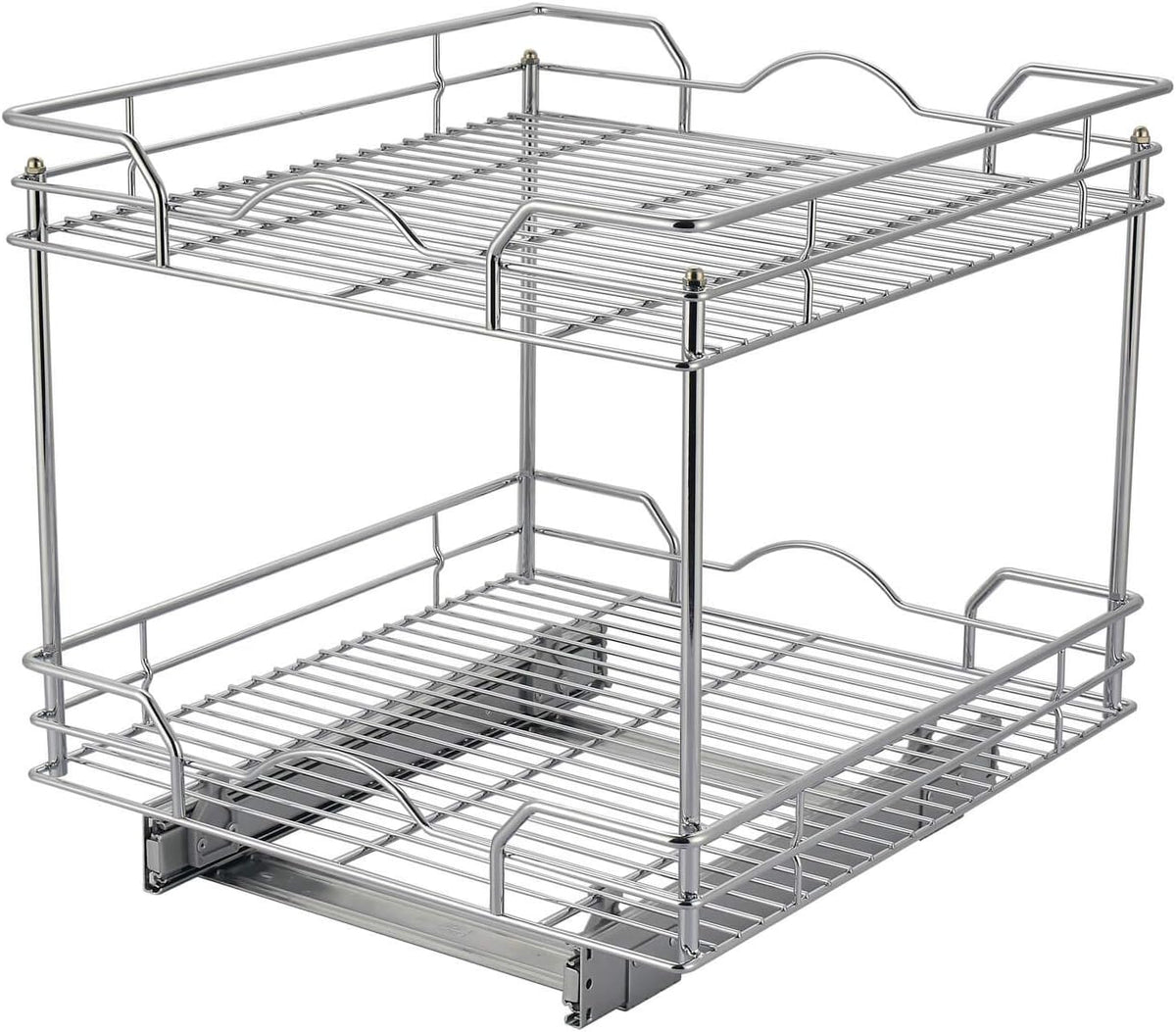 2 Tier Chrome Wire Cabinet Organizer K650