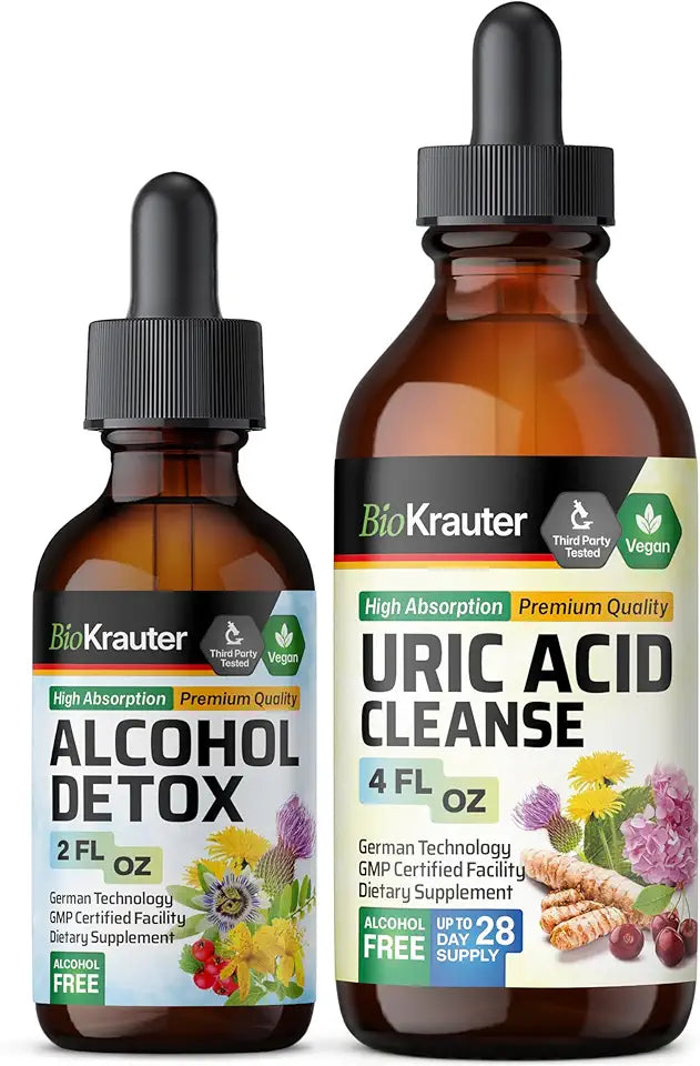 2 Fl. Oz. Alcohol Detox Tincture & 4 Fl. Oz. Uric Acid Support Tincture P836218