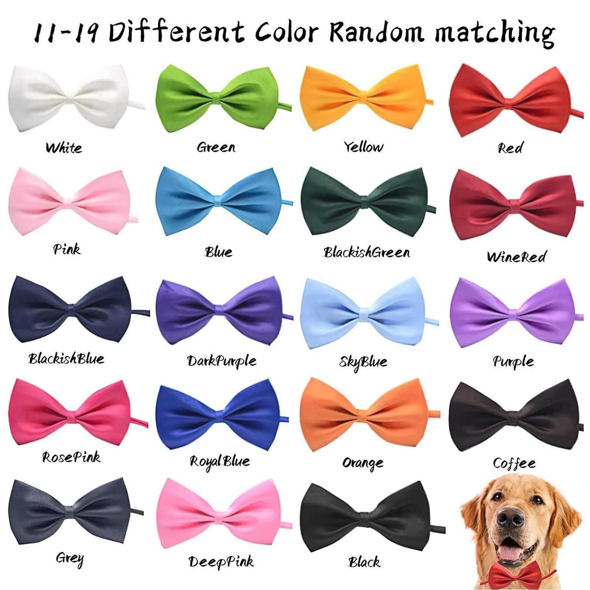 Dog Bow Ties with Adjustable Collar J253