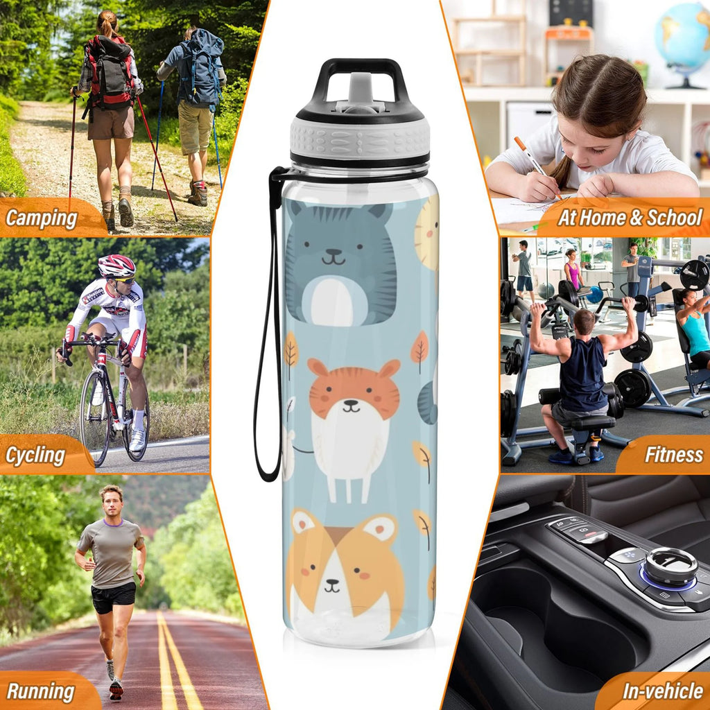 32oz Leakproof Tritan Sports Water Bottle with Straw N568619