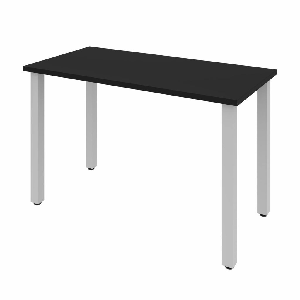 24x22 x 48x22 Table with Square Metal Legs in Black K922