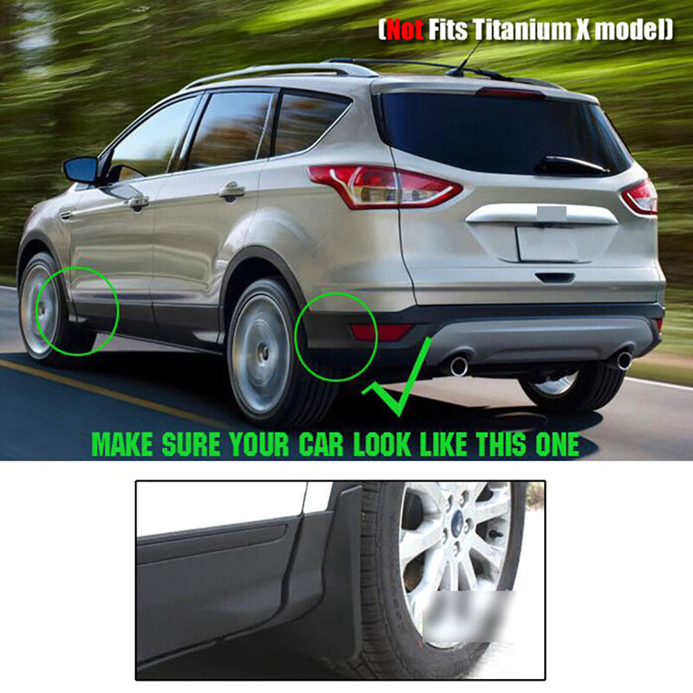 Black Mud Flaps Splash Guards for Ford Escape Z483137