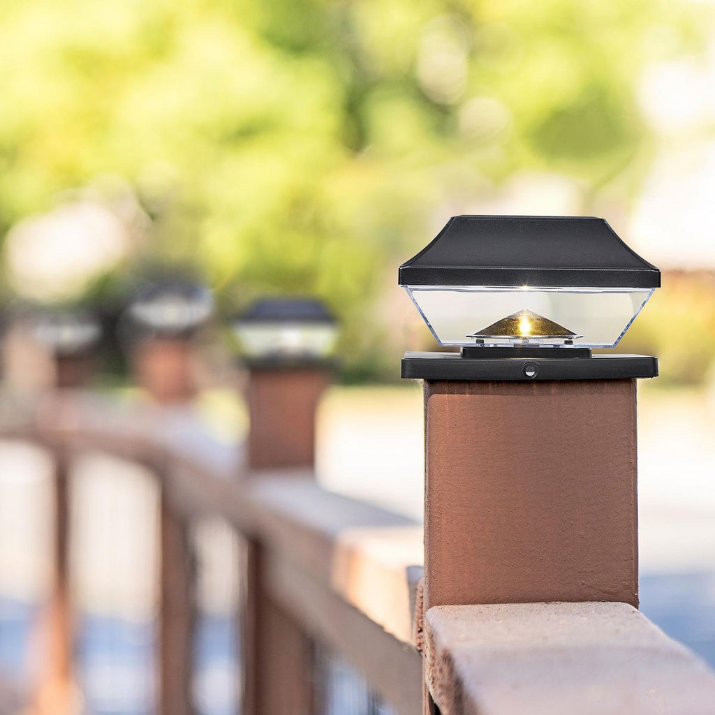 LED Solar Post Cap Lights 2-Pack Y638
