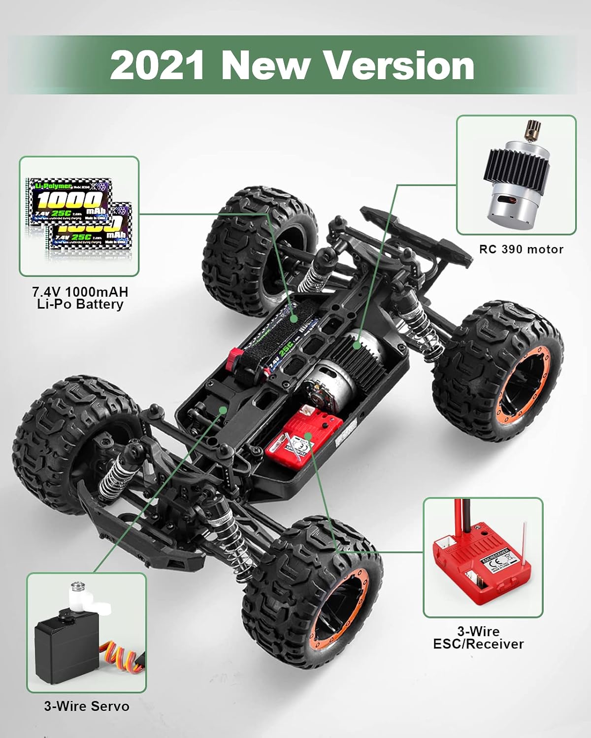 RC Car Remote Control Truck with 2 Rechargeable Batteries U5223