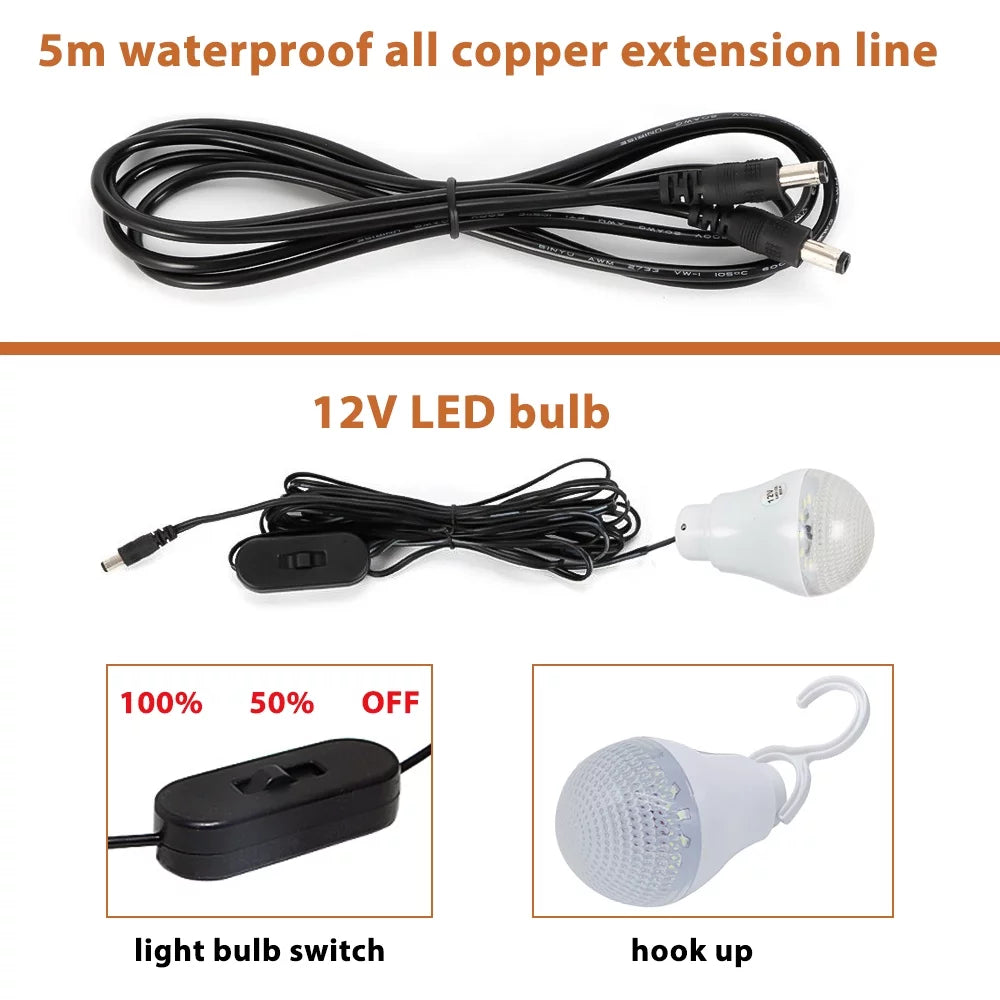 Portable Power Station Kit with 4 Bulbs B8777