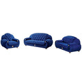 Dark Blue 2-Piece Fabric Living Room Set A93937