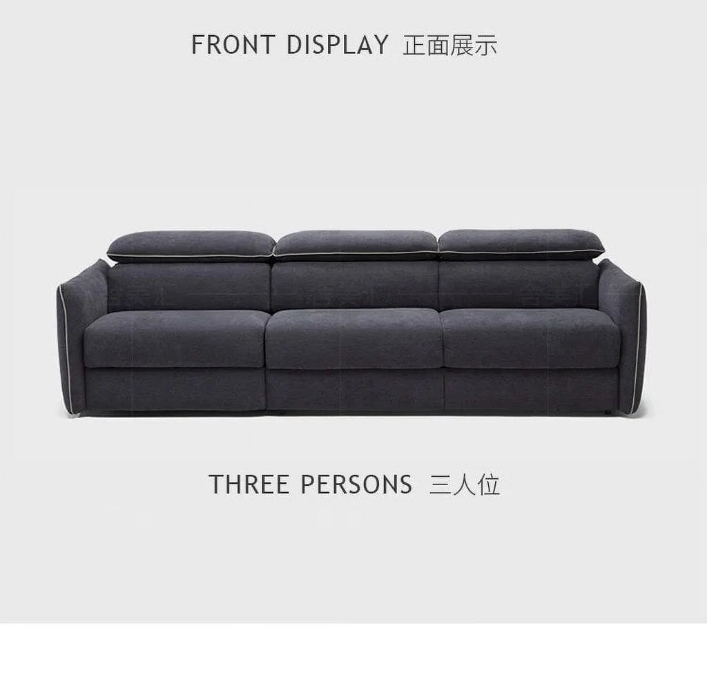 3 Seater Linen Fabric Recliner Sofa T179
