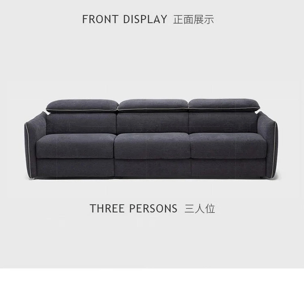 3 Seater Linen Fabric Recliner Sofa T179