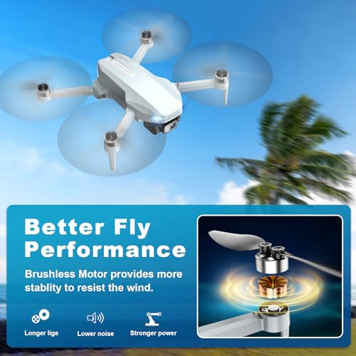 2K HD FPV Drone with Camera, Brushless Motor, 2 Batteries, Foldable N729819