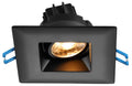 3 inch Square Regressed Gimbal LED 7.5W 3500K Black 15 Degree 620 Lm IC Air-Tight Wet Locations CRI 90 D375