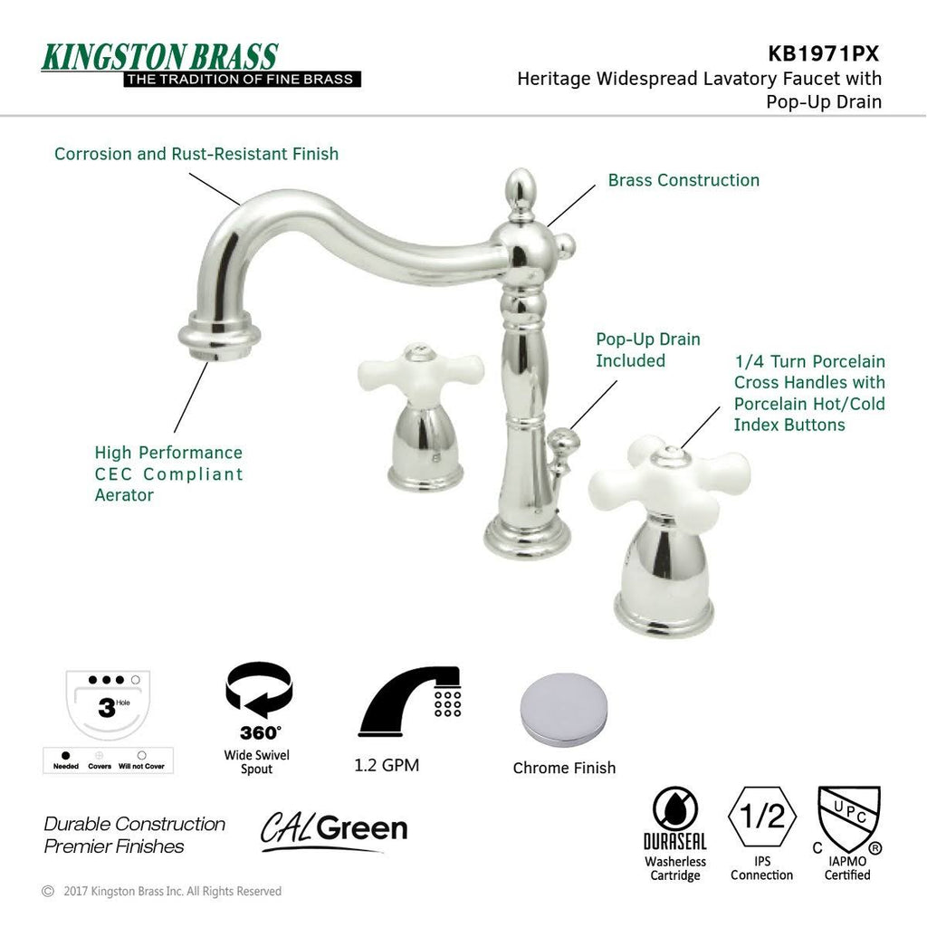 Antique Brass Widespread Bathroom Faucet A328562