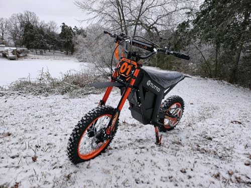 Electric Dirt Bike 2000W, 37MPH Speed, 14"/12" Fat Tires Electric Motorcycle, 48V 21AH Battery A93122