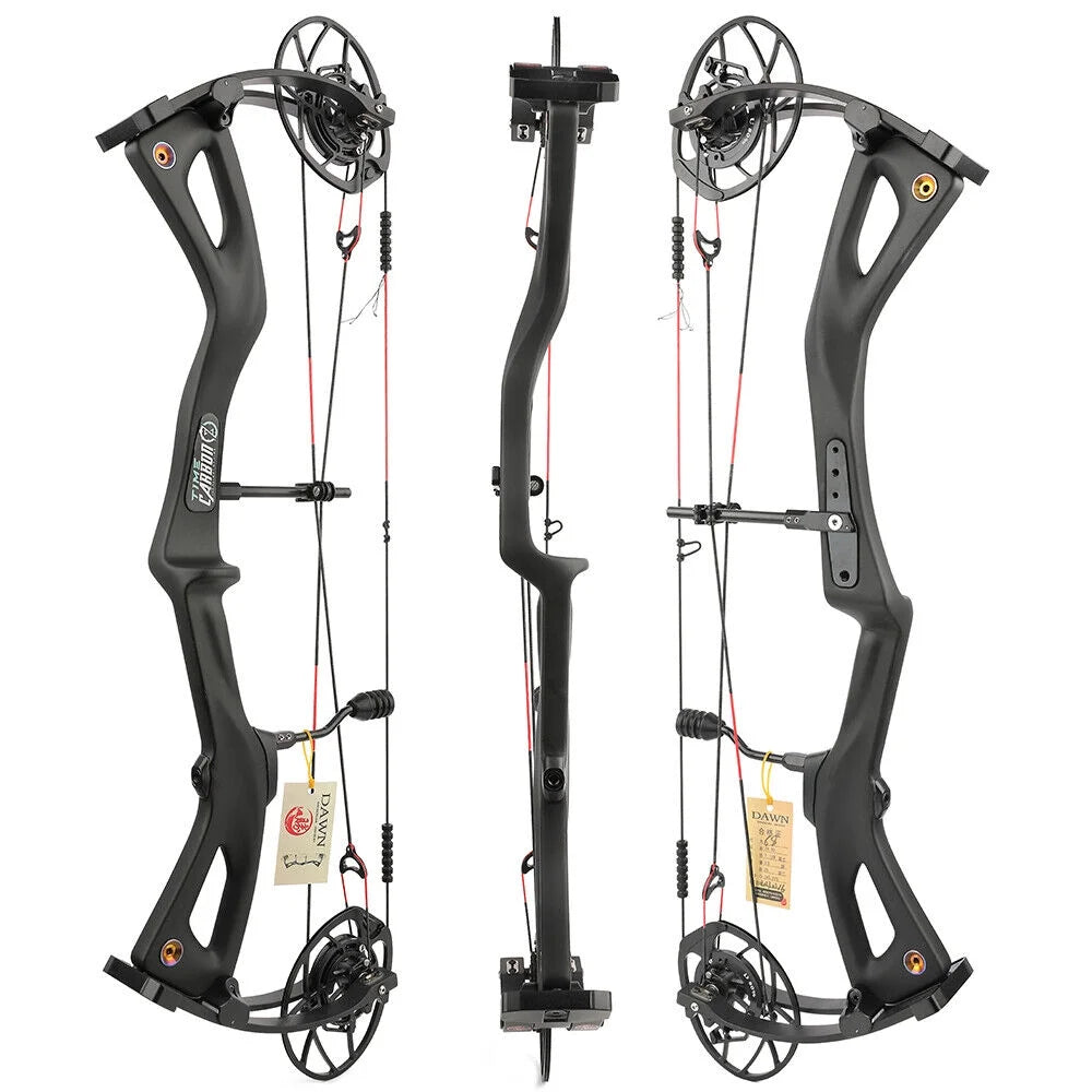 29 Inch Carbon Fiber Compound Bow 0-70lbs Adjustable 345FPS S967