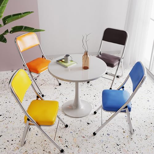 Purple Metal Folding Chair with Padded Seat W541360