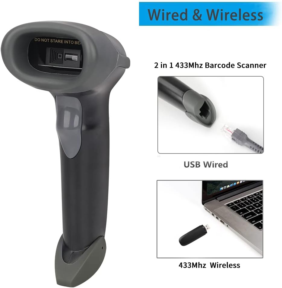 Wireless Bar Code Scanner 2 in 1 Pack of 2 U564948