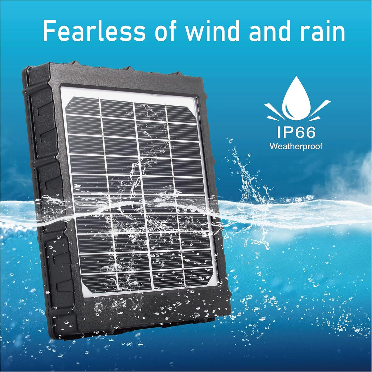 Solar Battery Charger Kit 12V/1.2A 9V/1.6A 6V/2.4A with 8000mAH Rechargeable Lithium Battery IP67 Waterproof Pack of 2 F277