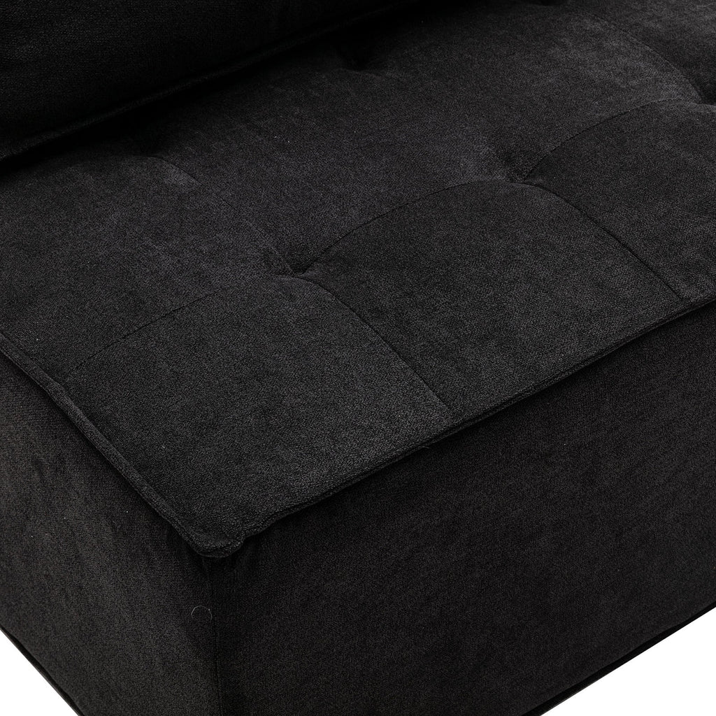 Black Ottoman Barrel Chair M234156