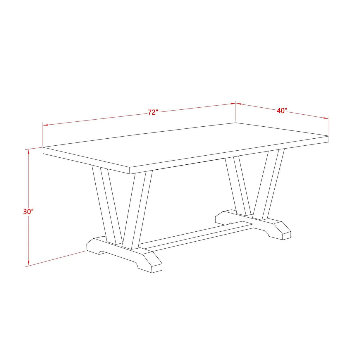 Kitchen Table with Linen White Top and Wooden Legs Y396983