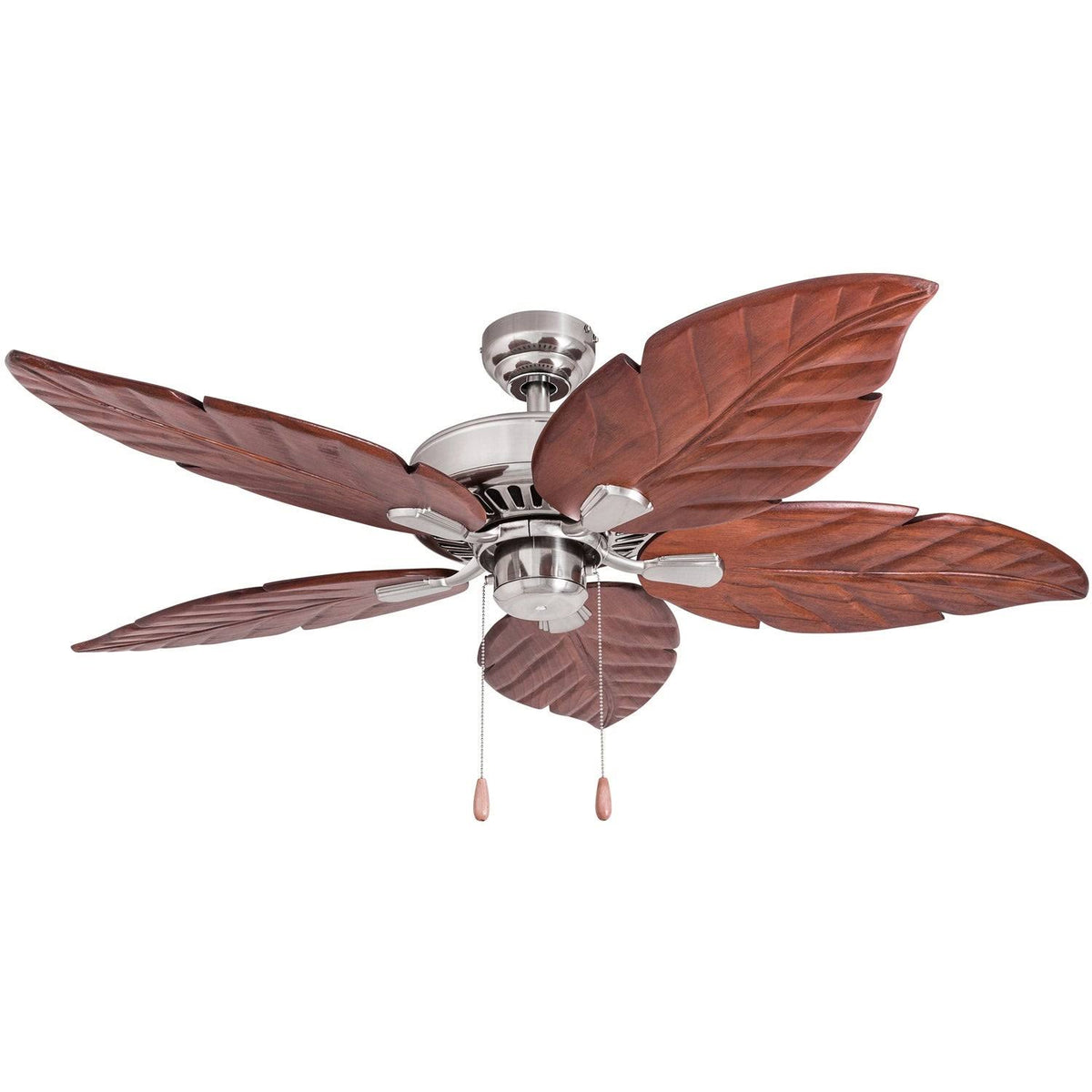 Brushed Nickel Ceiling Fan with Light, 3 Speed Remote E1737