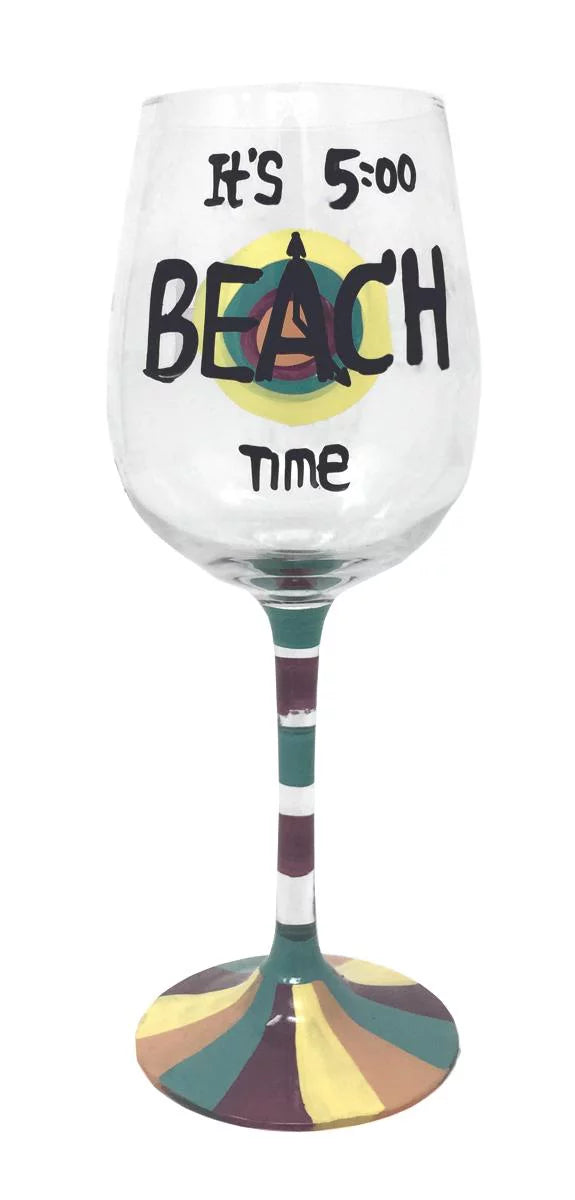 Hand Painted Wine Glass Set G8329