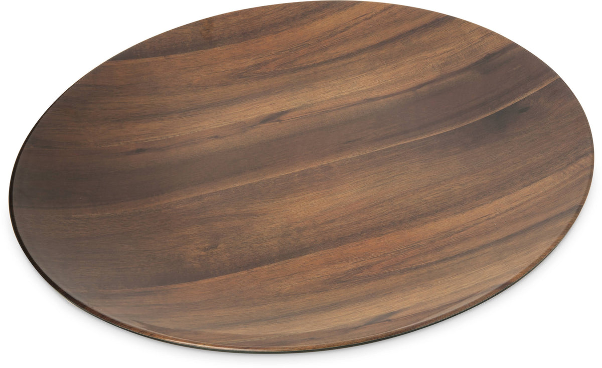 Round Woodgrain Platter 2/Case R198612