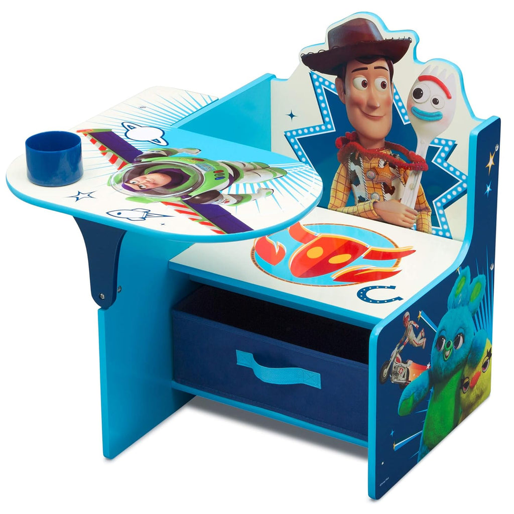 Upholstered Chair and Chair Desk with Storage Bin R908