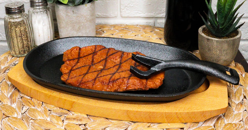 Cast Iron Sizzling Fajita Skillet Set with Base F6370