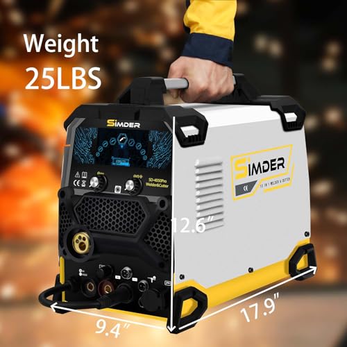 Aluminum MIG Welder Pulse MIG/MAG/HF TIG/Stick/Pilot ARC Plasma Cutter 200A Welding Machine 10 in 1 Welder Cutter Combo M8831