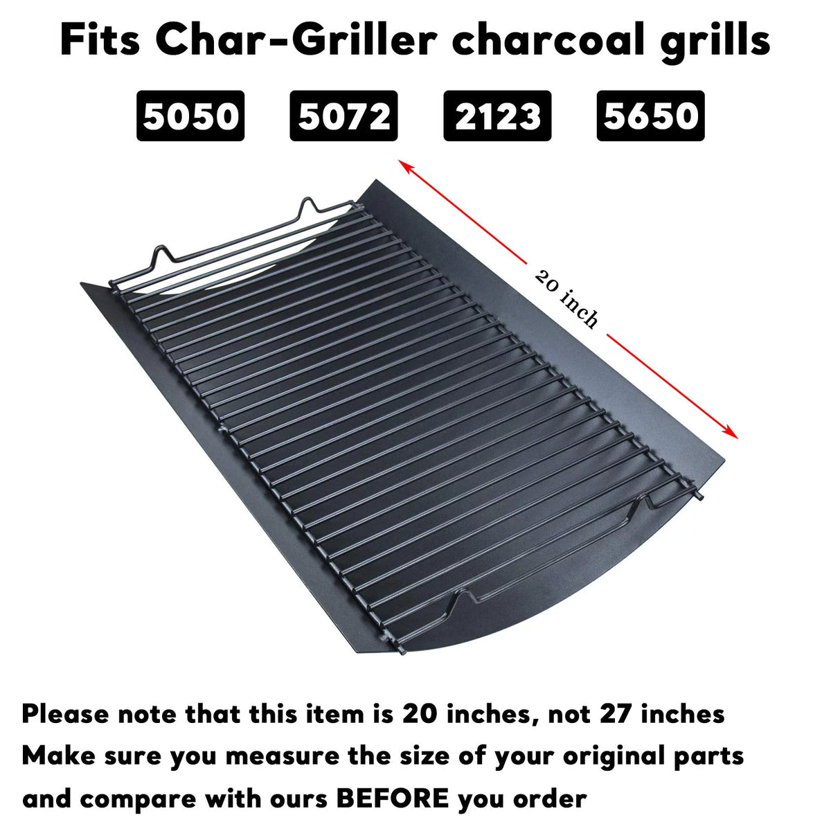 20 inch Ash Pan Drip Pan for Charcoal Grill with 2pcs Fire Grate Hanger V35092
