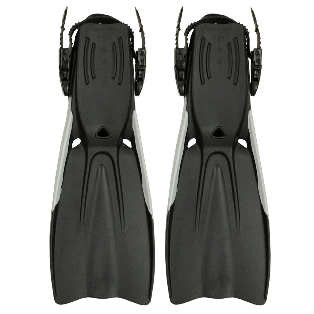 Black Rubber Dive Fins with Bag T2453