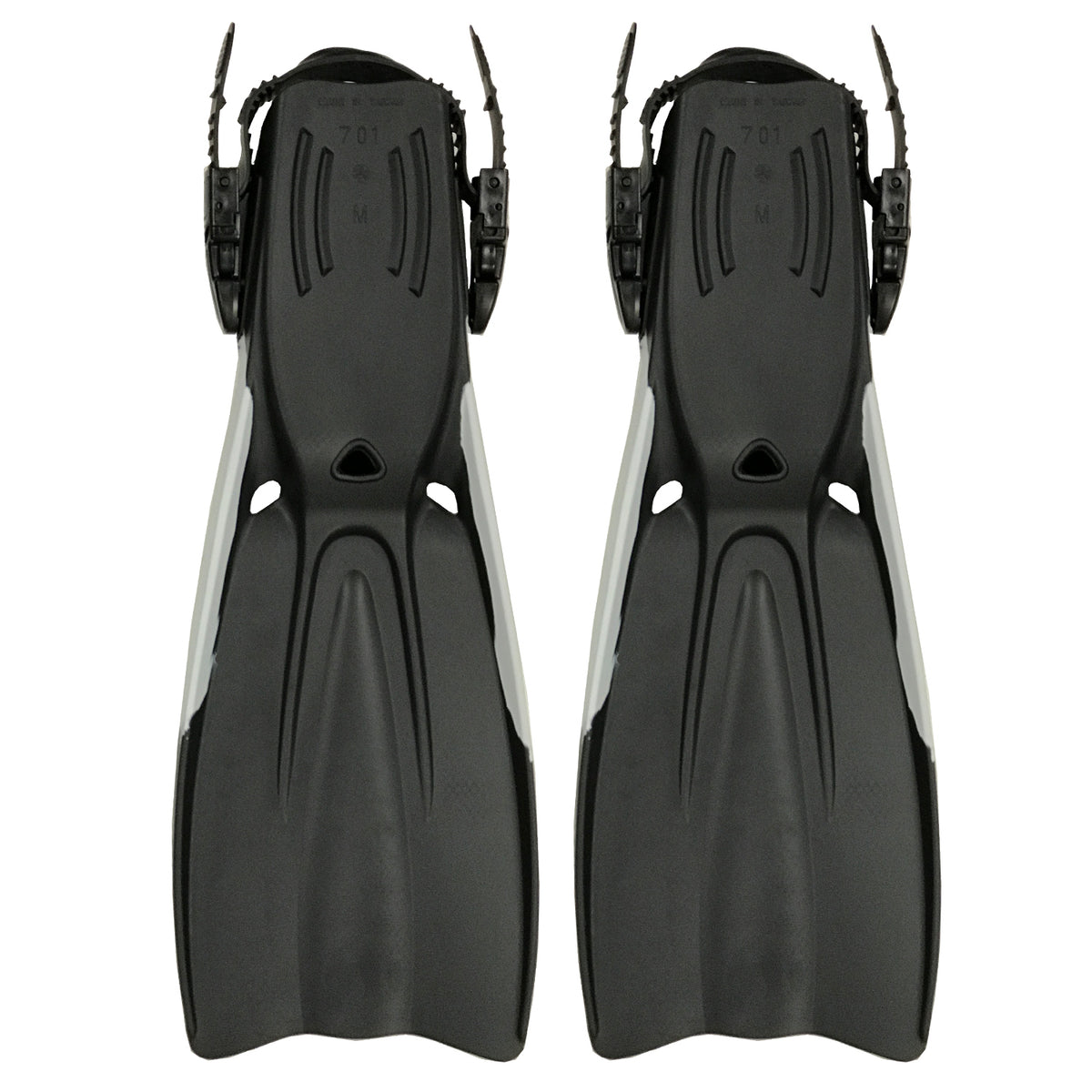 Black Rubber Dive Fins with Bag T2453