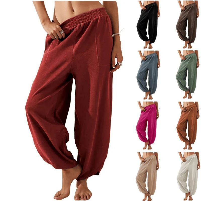 Loose Wide Leg Casual Pants B2440
