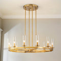 12-Light Dimmable Industrial Chandelier J2104