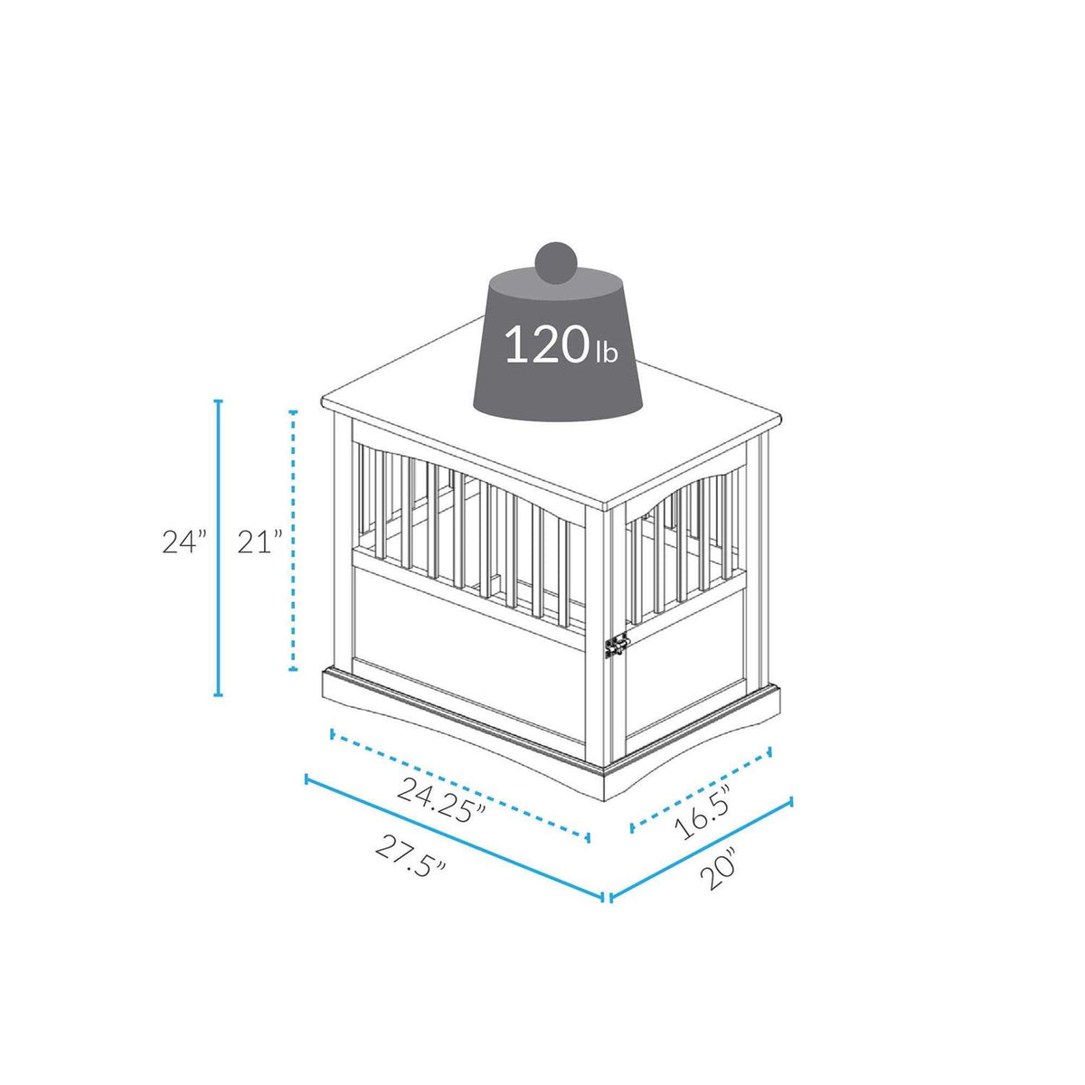 End Table Pet Crate E570108